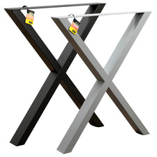 Tischbeine gekreuzt Tischkufen Metall pulverbeschichtet ink. Schrauben DIY