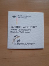 Echtheitszertifikat 2013 für