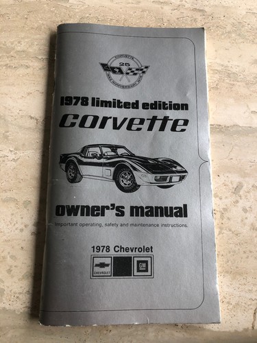 Corvette owner manual - corvette, c3