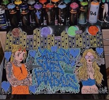 Gemalte Leinwand Mit Stadt