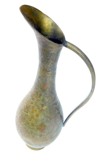 Alt messing vase krug - vase,