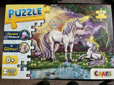 CRAZE Puzzle 200 Teile  Einhorn mit Fohlen
