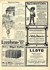 Mädler Koffer Leipzig Köhler Nähmaschine Altenburg Dr. Oetker`s Pudding- Pul1905