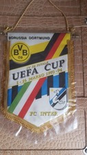 Wimpel BORUSSIA DORTMUND vs INTER MAILAND UEFA CUP Viertelfinale März 1994 Folie