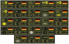 BW Rangabzeichen Quer, Heer, mit NATO Rangcode, Oliv
