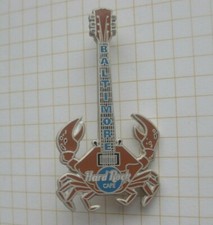 HARD ROCK CAFE / BALTIMORE 2000 "CRABBY" CRAB BODY GUITAR  .HRC Pin (208c)