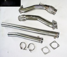 Downpipe 76mm Audi S4 RS4 A6 2,7l Bi-Turbo B5 Hosenrohr Sportauspuff Auspuff 3"