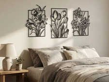 3er set Blumen Wanddeko, Lotus