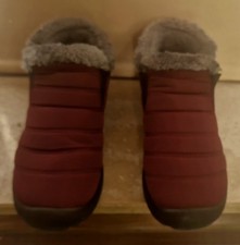 Gefütterte Damen Winter-Halbschuhe, rot, Gr. 40, neu, ungetragen 