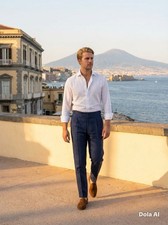 Rubinacci napoli white piquet - rubinacci,