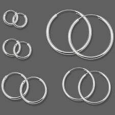 Creolen Creole 925 echt sterling Silber Ohrringe silbern 8 12 16 20 25 40 75 mm