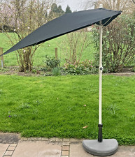 IKEA Balkon Wand Sonnenschirm FLISÖ schwarz + BRAMSÖN Ständer + TOSTERÖ Hülle