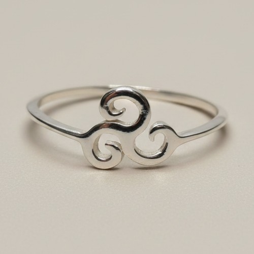 Sterling silber ring triskele - silber,