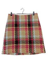 MORE & MORE Tweedrock Damen Rock Gr. DE 38 pink-schwarz-braun Casual-Look