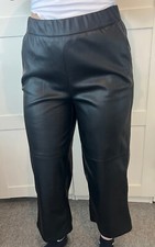 Lackhose PU Hose Damen 3/4 street one Gummihose Lederhose Stretchhose 38 Schwarz