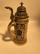 Vintage Bierkrug Zinn Deckel