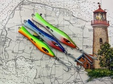 pilker set norwegen 3 Spitzköpfe 300g 250g 200g UV Farben VMC Drillinge