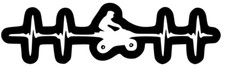 Herzschlag Quad Aufkleber