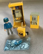 Playmobil Telefonzelle,Briefkasten und Postbote 1979, wie 3231