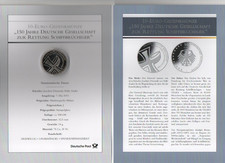 10 Euro Gedenkm., Jahr  2015, 150 Jahre  Dt. Ges.z.R.Schiffbr, CuNi, m.Erklärung