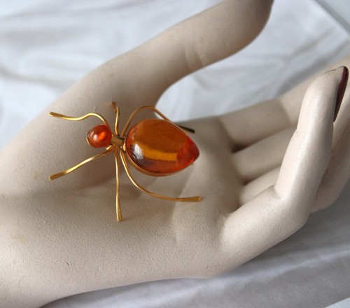 Brosche spinne mit - spinne,