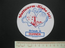 Wattwurm-Liebe ist: Urlaub in DUHNEN Sticker Aufkleber Reklame 