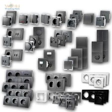 Schalter und Steckdosen FLAIR Schalterprogramm anthrazit unterputz UP Serie 230V