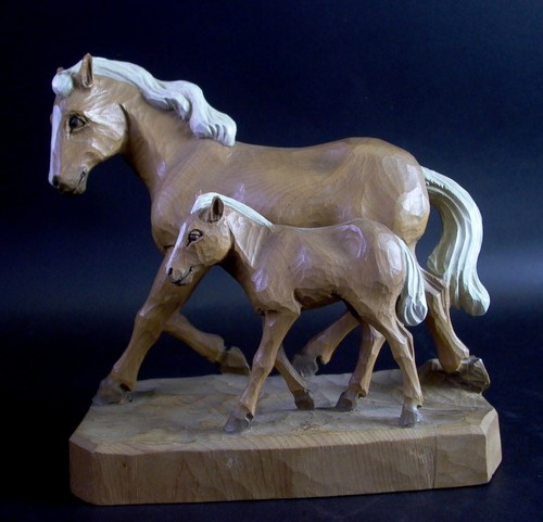 Pferd mit fohlen - -,