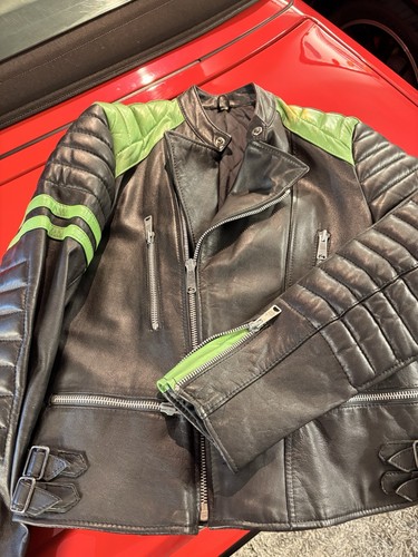 Leder bikerjacke wie moto cuir - leder-bikerjacke,