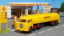 Wiking MAN 10.230 Pausbacke Shell Tanksattelzug ohne ZH gr. Zapfen 80S 1970-71
