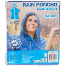 Regenponcho blau  extraleicht