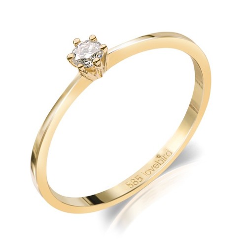 Ring brillant 10ct - 0,10ct, 585
