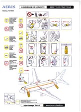 Safety Card / Aeris (France) / Boeing 737-300