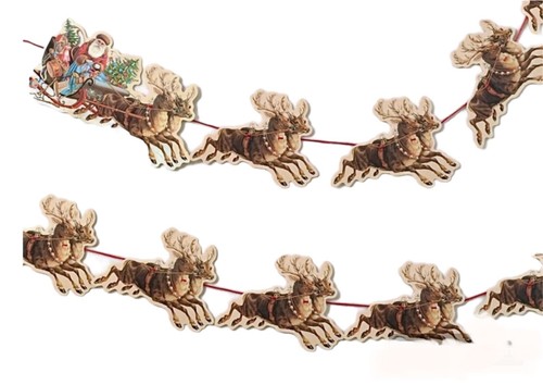 Weihnachtsmann schlitten - weihnachtsmann,
