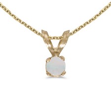 LXR 14k Gelbgold Rund Opal