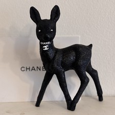 Weihnachtsschmuck Chanel Luxus Schwarz Lack Designer Christmas Deko Advent Reh