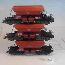 Fleischmann Spur H0 1/87 3 x Schotterwagen 4-achsig der DB KKK NEM 1 #9536