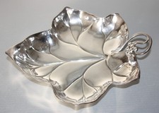 Versilberte Blattschale -