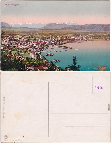 Ansichtskarte bregenz blick - ansichtskarte,