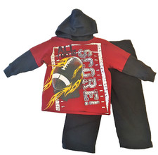 Jogger Trainingsanzug AMERICAN FOOTBALL 2teilig Stoffhose + Kapuzenpulli 80/86