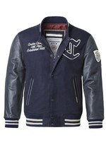 Cordon Herren Lederjacke Team navy