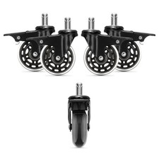 Bürostuhl Rollen 5x Hartbodenrollen 10x22mm Stuhlrollen Bremsen Bodenschutz