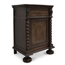 ANTIK! Schmale Hochkommode Flämisch um 1780 Eiche Nussbaum Schrank Vertiko