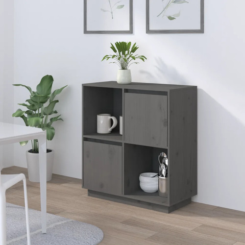 Sideboard grau massivholz