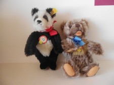 2 Steiff Teddys Zotty 1951 und Panda, 17 cm