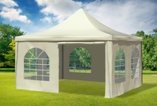 Gartenpavillon 4x4m pvc beige - gartenpavillon,