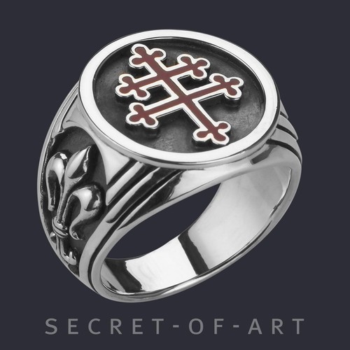 Cross lorraine ring lilie - of,