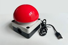 USB Grobhandtaster Pilztaster Buzzer rot mit USB Anschluss