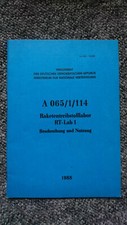 NVA DIENSTVORSCHRIFT A 065/1/114 RAKETENTREIBSTOFFLABOR IM LAK 2 KOFFER IFA W50