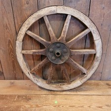 altes Wagenrad Holz Ø 42 cm Rad mit 10 Speichen Speichenrad Rad